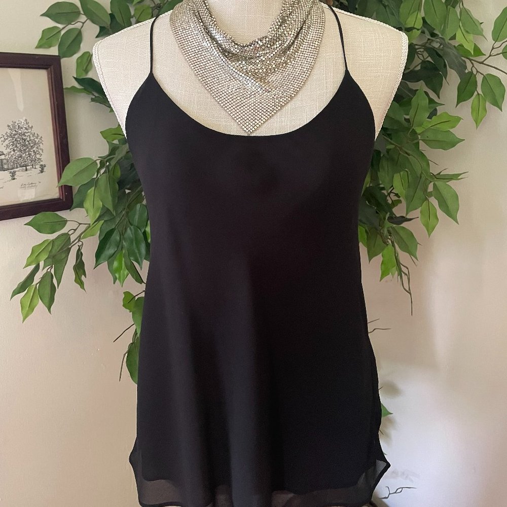 Black spaghetti strap tunic